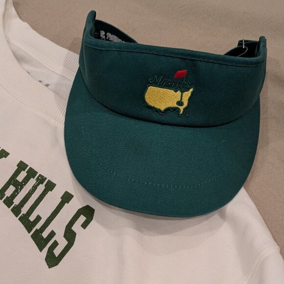 Bright Green Visor Hat with Master's Golf Logo - Women's OS - Picture 5 of 6